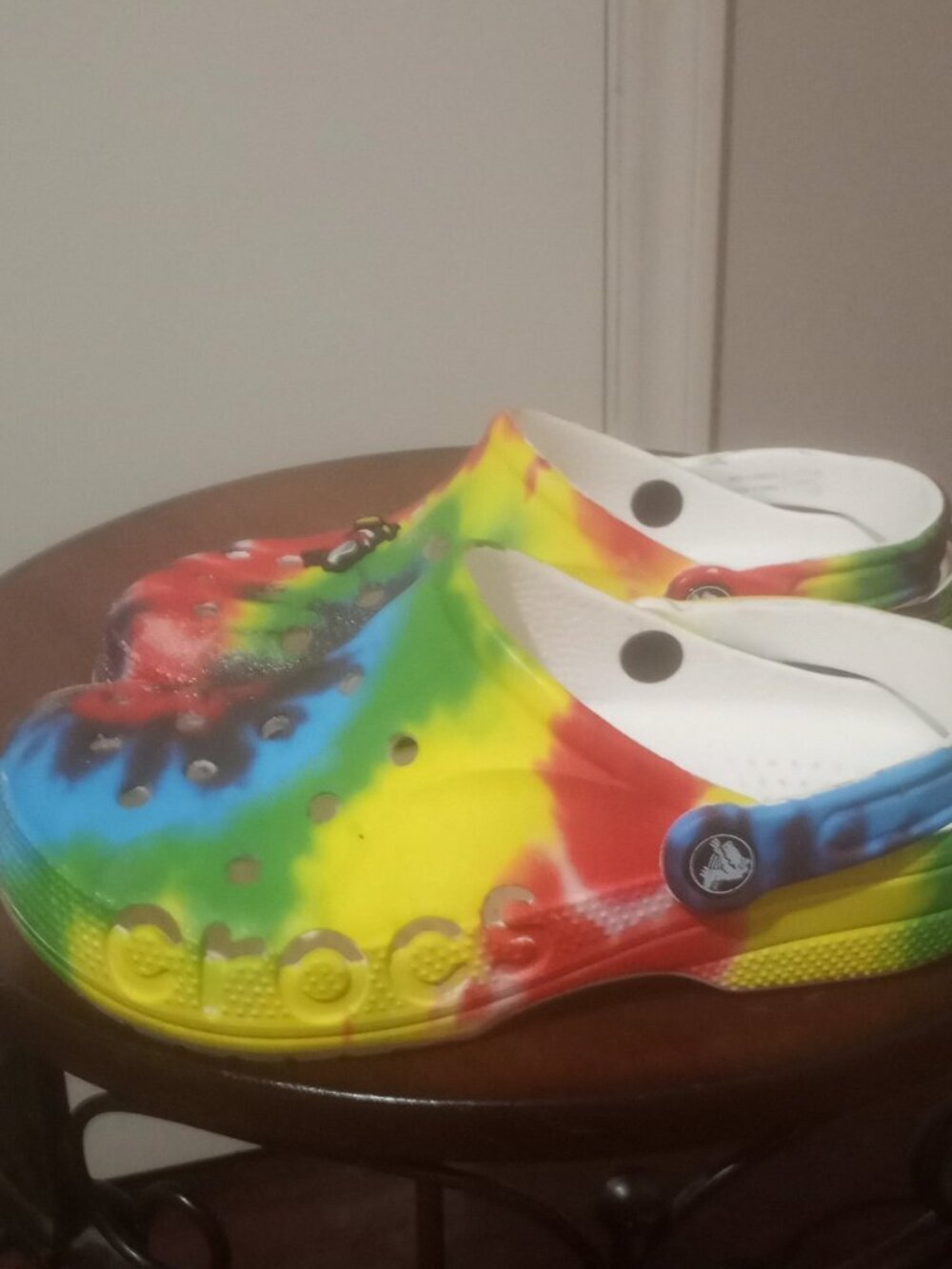 Crocs Clogs Unisex Baya, Tie-Dye, Multicolor Mens Size 5 / Womens Size 7 - Picture 9 of 12